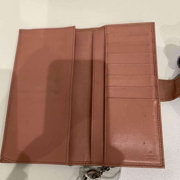 Gucci Brown GG Canvas Long Wallet Sku#84800 (gently used, corners tearing) - Picture 6 of 12